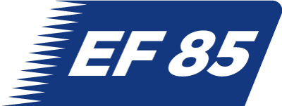 EF 85 - Transports dans toute la France et Europe communautaire 24/24 - 7/7. Logo